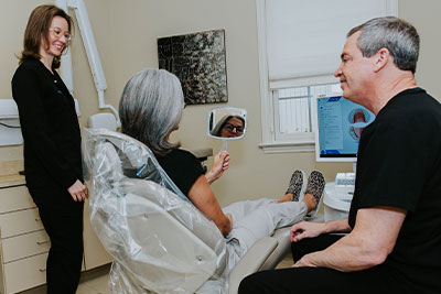 Photo of patient with straight teeth